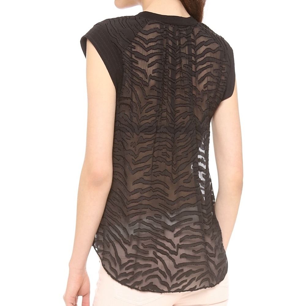 Rebecca Taylor Zebra Clip Dot Blouse - Picture 3 of 4